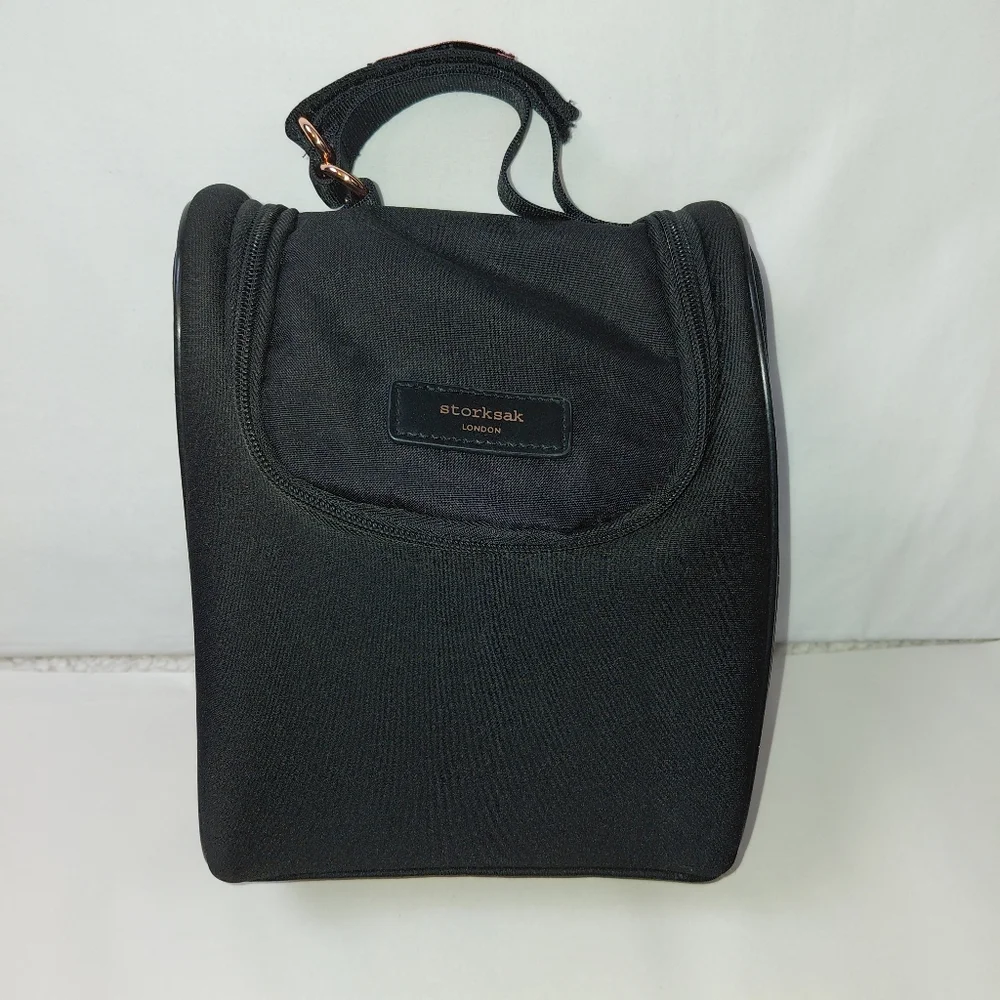 Storksak London Scuba Black Rose Gold‎ Insulated Bottle Food Bag